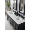 James Martin Vanities Brittany 72in Double Vanity, Black Onyx w/ 3 CM Eternal Jasmine Pearl Quartz Top 650-V72-BKO-3EJP